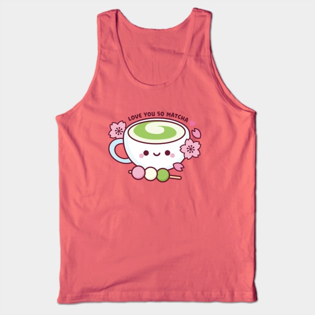 Matcha Tea Kawaii Tank Top by kudasai